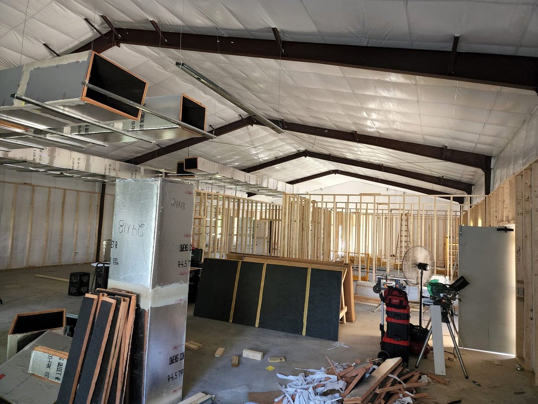 Commercial electrical project interior