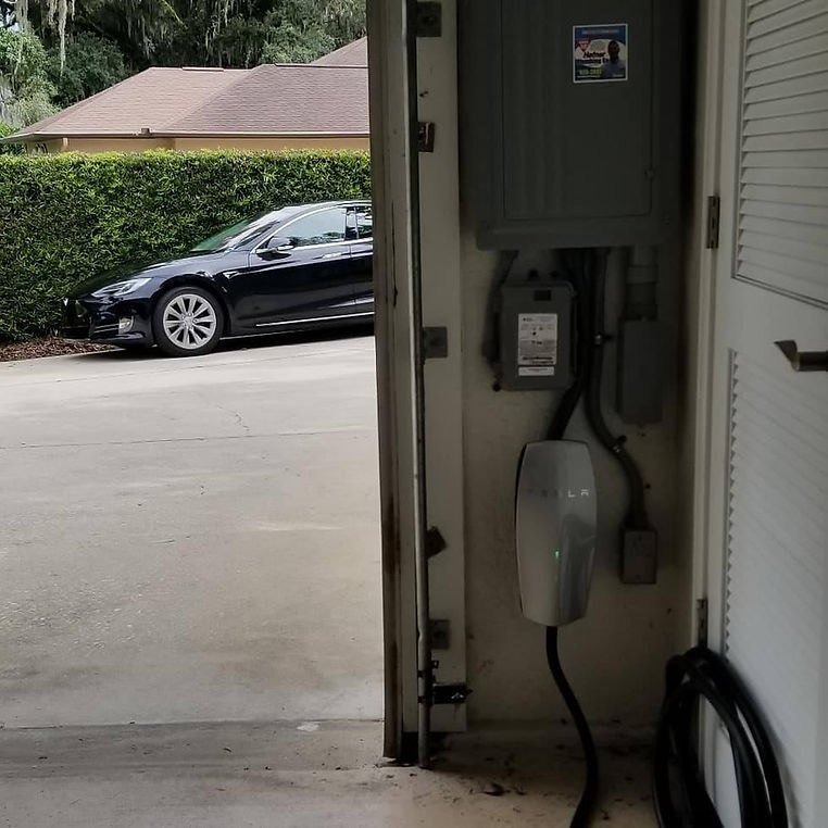 Electric vehicle charging station installation